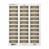 Toekomst : mevrouw Rustic Lights Wedding Return Etiket (Full Sheet)