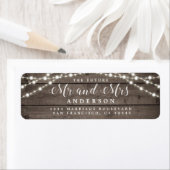 Toekomst : mevrouw Rustic Lights Wedding Return Etiket (Insitu)