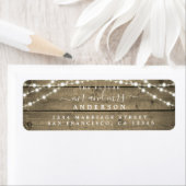 Toekomst : mevrouw Rustic Lights Wedding Return Etiket (Insitu)