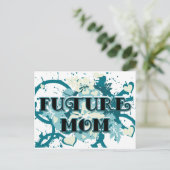 Toekomst Moeder - Hart en Bloemen Briefkaart (Staand voorkant)