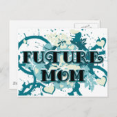 Toekomst Moeder - Hart en Bloemen Briefkaart (Voorkant / Achterkant)