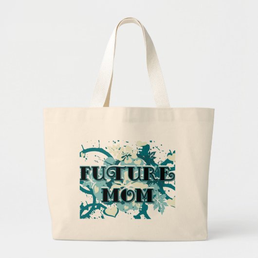 Toekomst Moeder - Hart en Bloemen Grote Tote Bag (Voorkant)