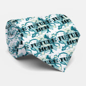 Toekomst Moeder - Hart en Bloemen Stropdas (Opgerold)