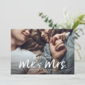 Toekomst Mr. en mevrouw Verloving sparen de datum Kaart (Staand voorkant)