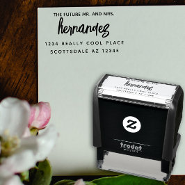 Toekomst: Mr en Mrs Custom Wedding Return Zelfinktende Stempel
