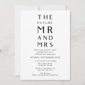 Toekomst Mr en Mrs Photo Engagement Party Kaart (Voorkant)