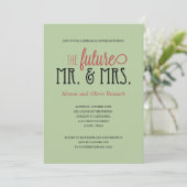 Toekomst Mr en Mrs Rehearsal Dinner/Wedding Shower Kaart (Staand voorkant)