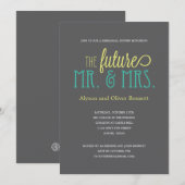 Toekomst Mr en Mrs Rehearsal Dinner/Wedding Shower Kaart (Voorkant / Achterkant)