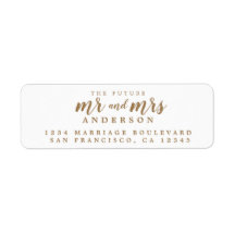 Toekomst: Mr. Gold Ink Script Return Address