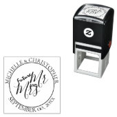 Toekomst Mr & Mrs bruids chic sparen de datum Zelfinktende Stempel (In situ)