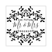 Toekomst Mr & Mrs | Gepersonaliseerd Rubberstempel (Afrduk)