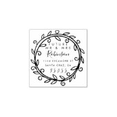 Toekomst Mr & Mrs | Schattig script retouradres Rubberstempel (Afrduk)