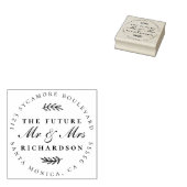 Toekomst Mr & Mrs | Terugkeeradres verloofd paar Rubberstempel (Gestempeld)