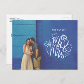 Toekomst Mr Mrs Wedding Foto Save the Date Aankondigingskaart (Voorkant / Achterkant)