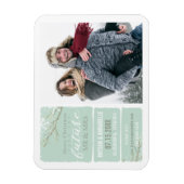 Toekomst Mr. & Mrs. Winter Tree Sneeuwblauwe Water Magneet (Verticaal)