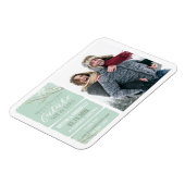 Toekomst Mr. & Mrs. Winter Tree Sneeuwblauwe Water Magneet (Linkerzijde)