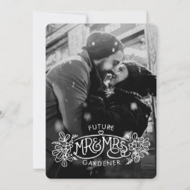 Toekomst Mr & Mrs winter verloving nodigt uit Kaart