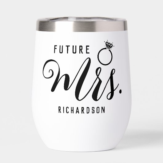 Toekomst Mrs Bride, verloofde Verloving Gift Custo (Achterkant)