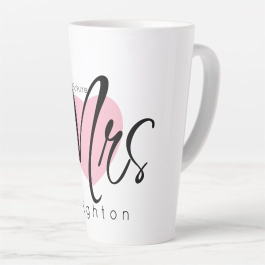 Toekomst Mrs Custom Naam Elegant Simple Two-Ton Latte Mok (Rechterhoek)