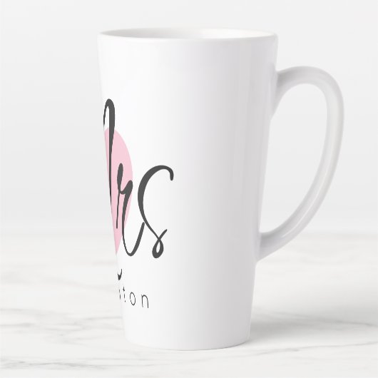 Toekomst Mrs Custom Naam Elegant Simple Two-Ton Latte Mok (Rechts)