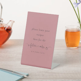 Toekomst Mrs Dusty Roos Vrijgezellenfeest Recepten Reclamebord Met Voetstuk