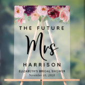 Toekomst Mrs Floral Vrijgezellenfeest Welkom Frost Acryl Bord (Neutraal)