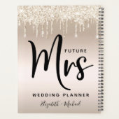 Toekomst Mrs Gold Glitter Drips Bruiloft Planner (Achterkant)