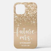 Toekomst Mrs Gold Glitter Hoesje-Mate iPhone Case (Achterkant)