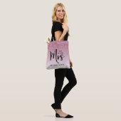 Toekomst Mrs Pink Glitter druppels gepersonaliseer Tote Bag (Op model)
