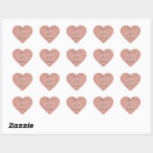 Toekomst Mrs Pink Rose Gold Vrijgezellenfeest Hart Sticker (Vel)