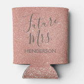 Toekomst Mrs. Roos Gold Blush Roze Sparkle Glitter Blikjeskoeler (Achterkant)