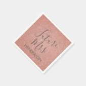 Toekomst Mrs. Roos Gold Blush Roze Sparkle Glitter Servet (Hoek)