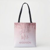 Toekomst Mrs. Roos Gold Blush Roze Sparkle Glitter Tote Bag (Voorkant)