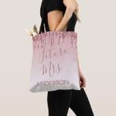Toekomst Mrs. Roos Gold Blush Roze Sparkle Glitter Tote Bag (Dichtbij)