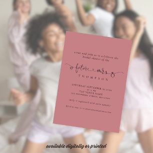 Toekomst Mrs Vrijgezellenfeest Dusty Roos Roze Kaart