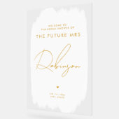 TOEKOMST MRS Vrijgezellenfeest Welkom Wit Goud Acryl Bord (Hoek)