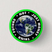 Toekomst NIET 'THINK' / Rebellion Ronde Button 3,2 Cm (Voorkant)