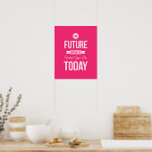 Toekomst - Roze Inspirerend prijsopgave - Poster (Keuken)