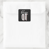 Toekomst van de beroepstherapie | LT-leerling Vierkante Sticker (Tas)
