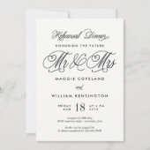 Toekomst van de heer en mevrouw Rehearsal Uitnodig Kaart (Voorkant)