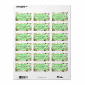 "Toekomst van de heer en mevrouw" White Hydrangea Etiket (Full Sheet)