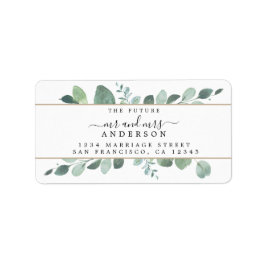 Toekomst van de heer Greenery Wedding Return Etiket