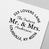 Toekomst van de heer & mevrouw Verloving Round Ret Zelfinktende Stempel