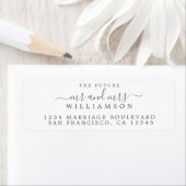 Toekomst van de heer Mrs Black White Wedding Retur Etiket (Insitu)