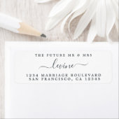 Toekomst van de heer Mrs Black White Wedding Retur Etiket (Insitu)