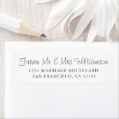 Toekomst van de heer Mrs Black White Wedding Retur Etiket (Insitu)