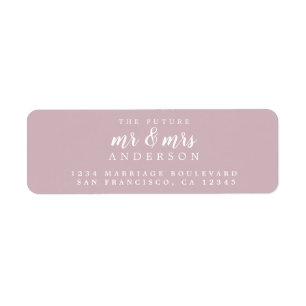 Toekomst van de heer Mrs Paars Wedding Return Etiket