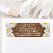 Toekomst van de heer Mrs White Daisies Wedding Ret Etiket (Insitu)