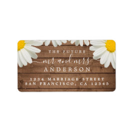 Toekomst van de heer Mrs White Daisies Wedding Ret Etiket