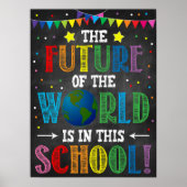 Toekomst van de wereld in dit Poster op school (Voorkant)